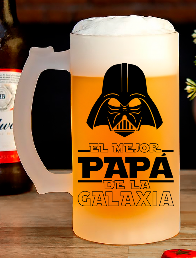 Chop Cervecero Pavonado El Mejor Papá de la Galaxia - Chop Cervecero Día del Padre - Chops para Papá