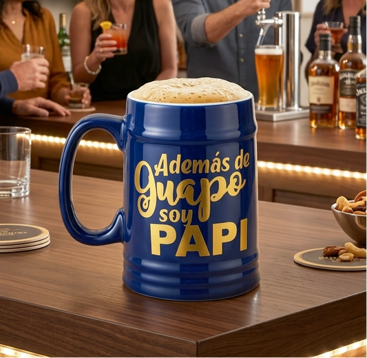 Chop/ Taza Grande Papá Guapo | Chop Cervecero para Papá