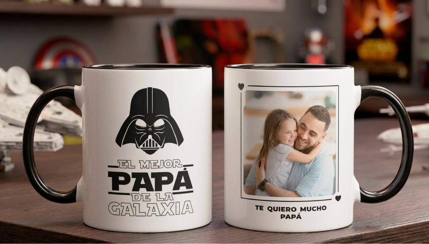 El Mejor Papá de la Galaxia Personalizado con Foto