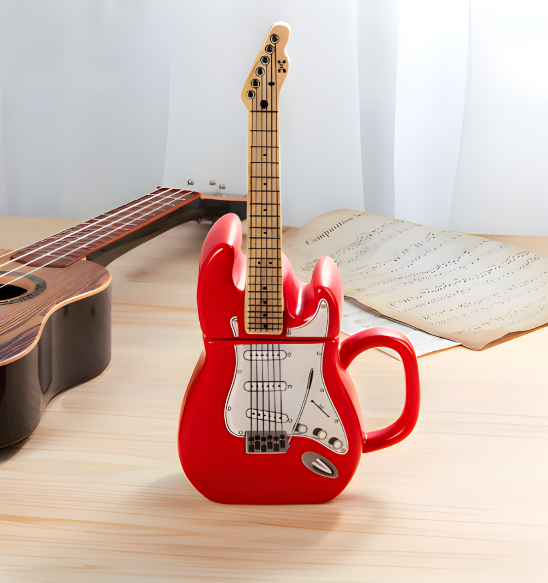 Exclusiva Taza de Guitarra - Tazas para Ellos - Tazas para Músicos