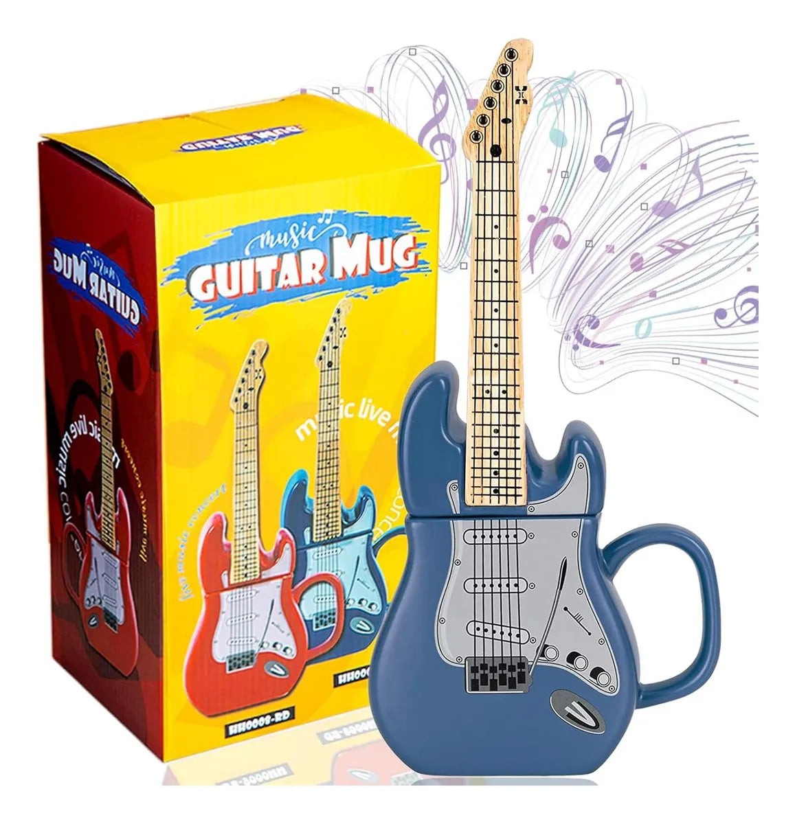 Exclusiva Taza de Guitarra Roja - Tazas para Ellos - Tazas para Músicos