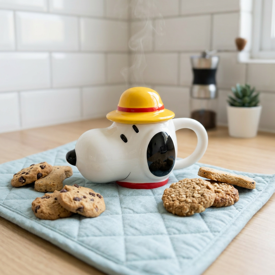 Taza Snoopy estilo One Piece EDICIÓN LIMITADA