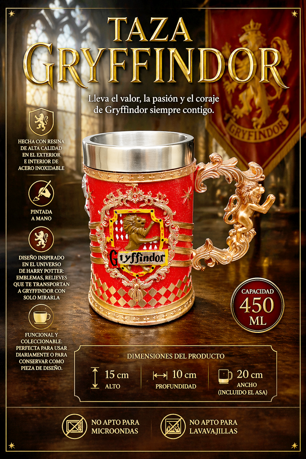 Grande Taza / Chop Gryffindor | Tazas Harry Potter