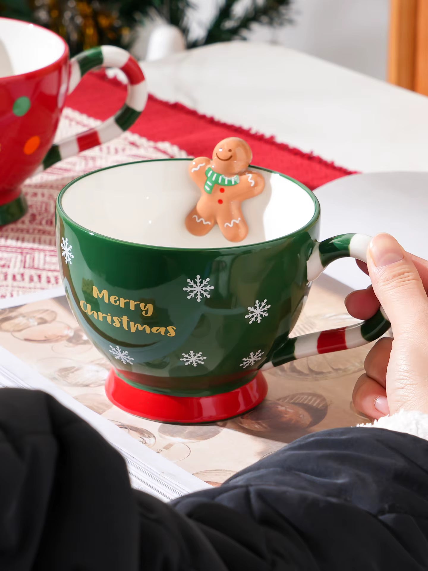 Grande Taza Navideña tipo Bowl Verde - Tazas Navideñas