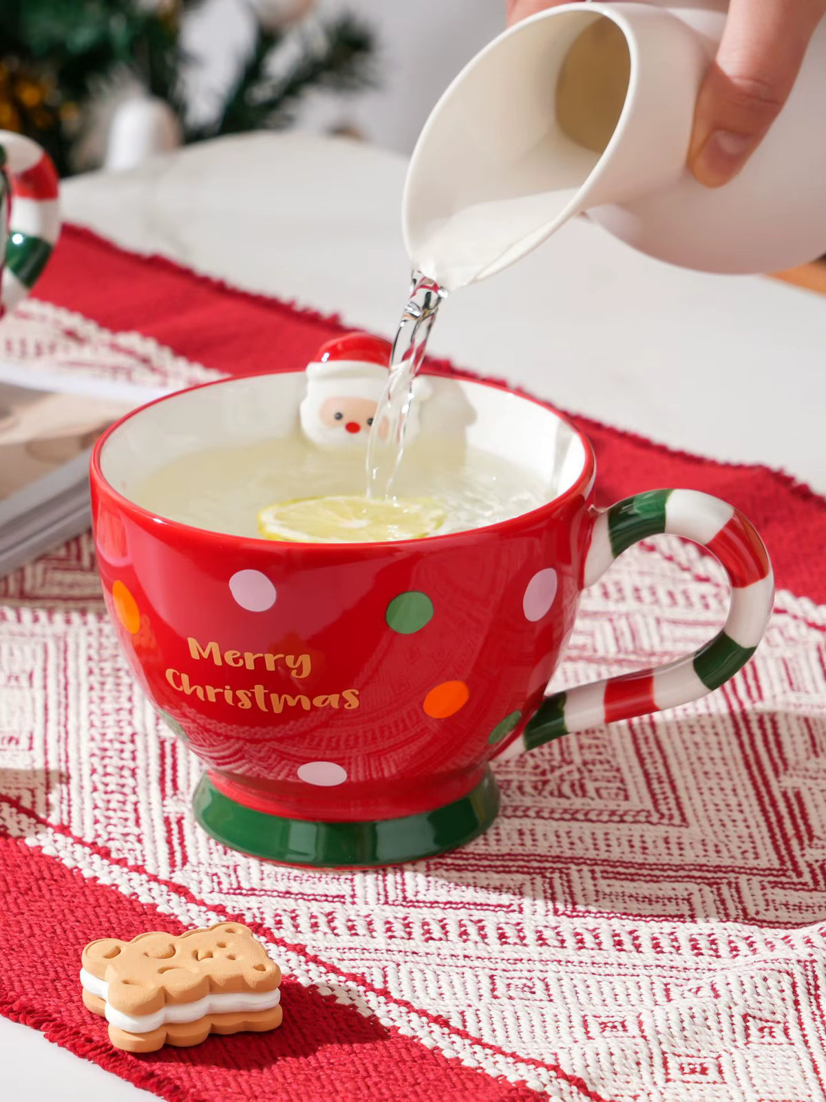 Grande Taza Navideña tipo Bowl Rojo - Tazas Navideñas