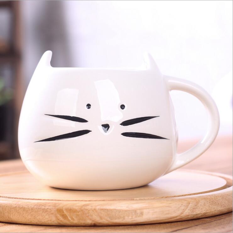 Taza Gatito con Orejitas 3D Blanco