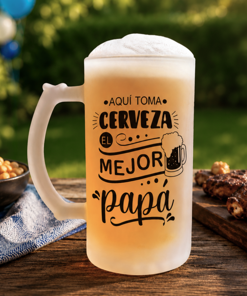 Aquí toma cerveza el mejor papá 🍺