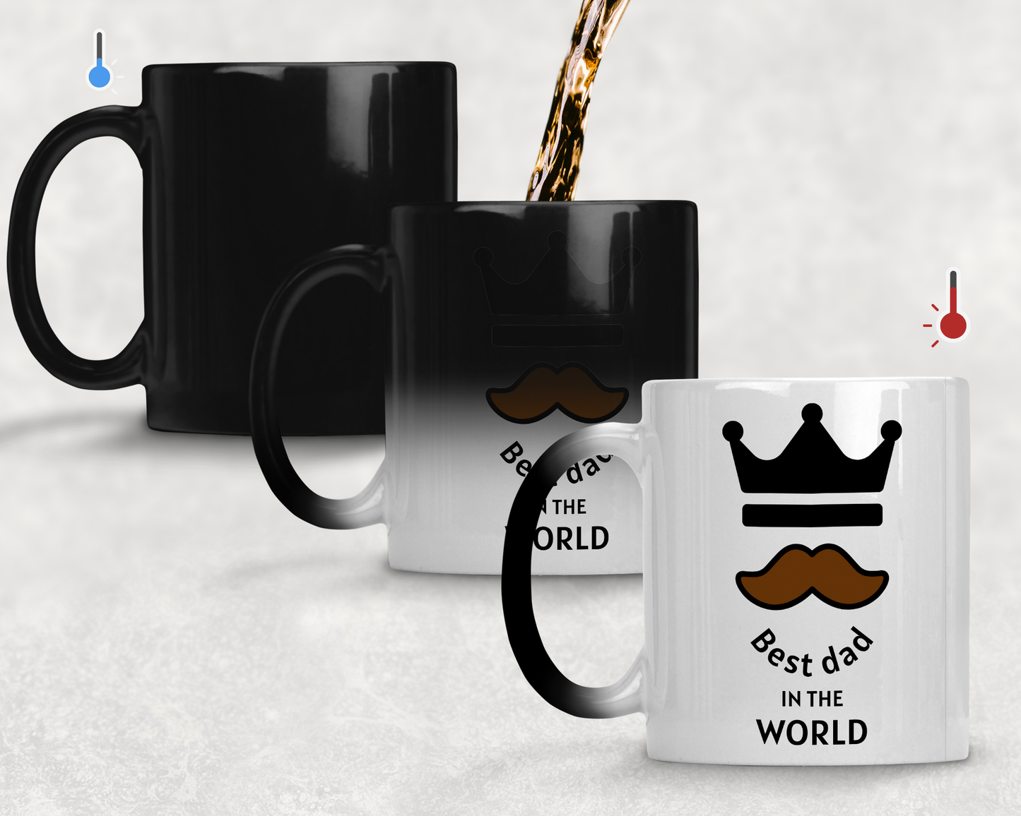 Taza Best Dad in the World | Tazas para Papá | Taza Mágica de 11 oz