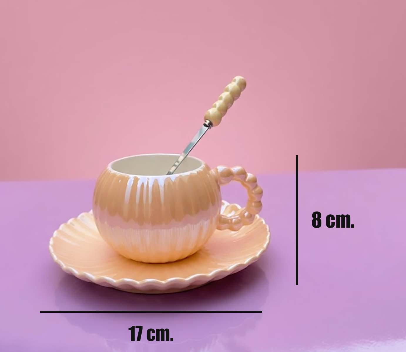 Taza Elegante Nácar Tornasolada
