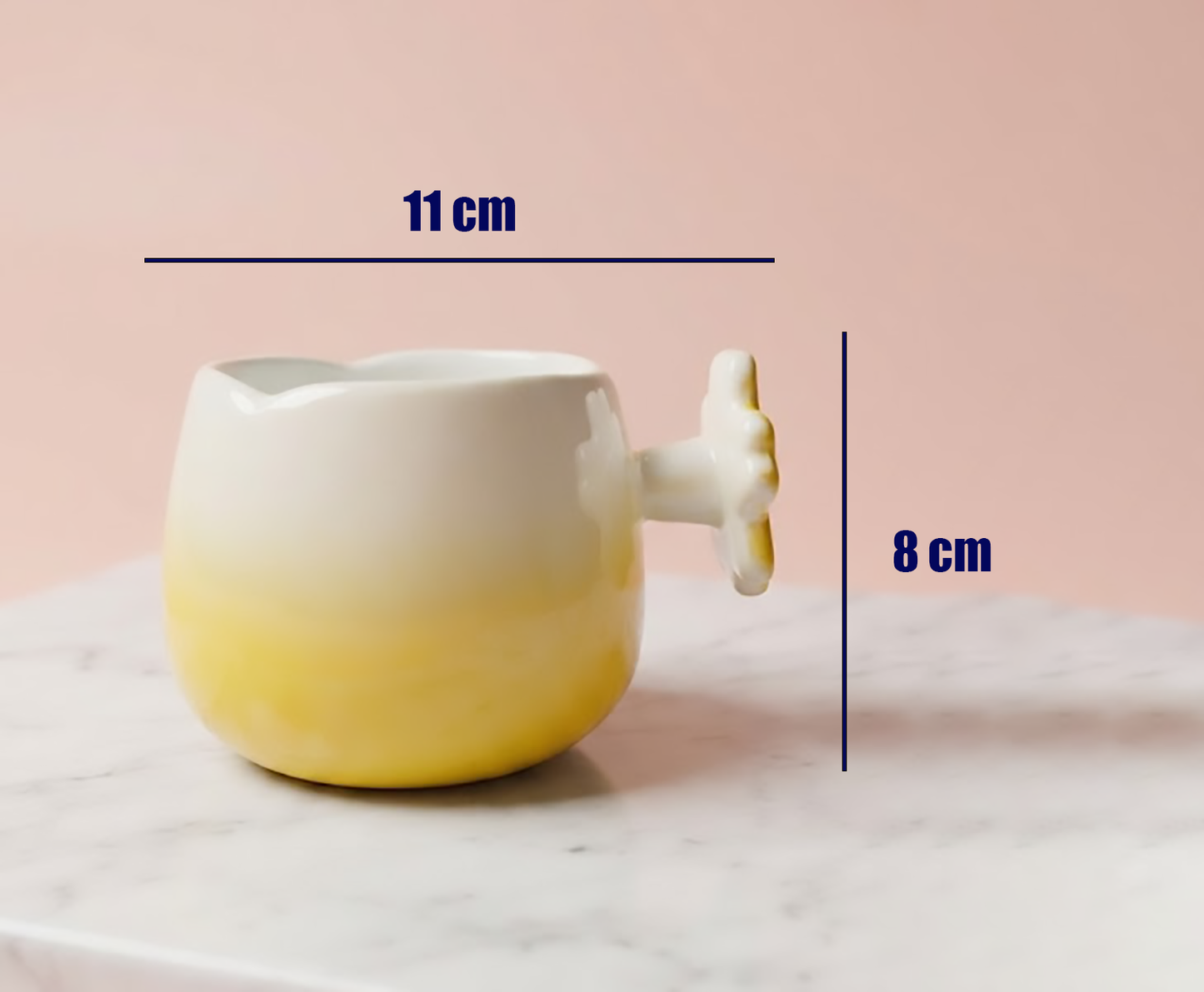Taza Tulipán Degradado con Asa de Flor | Tazas para Ellas 