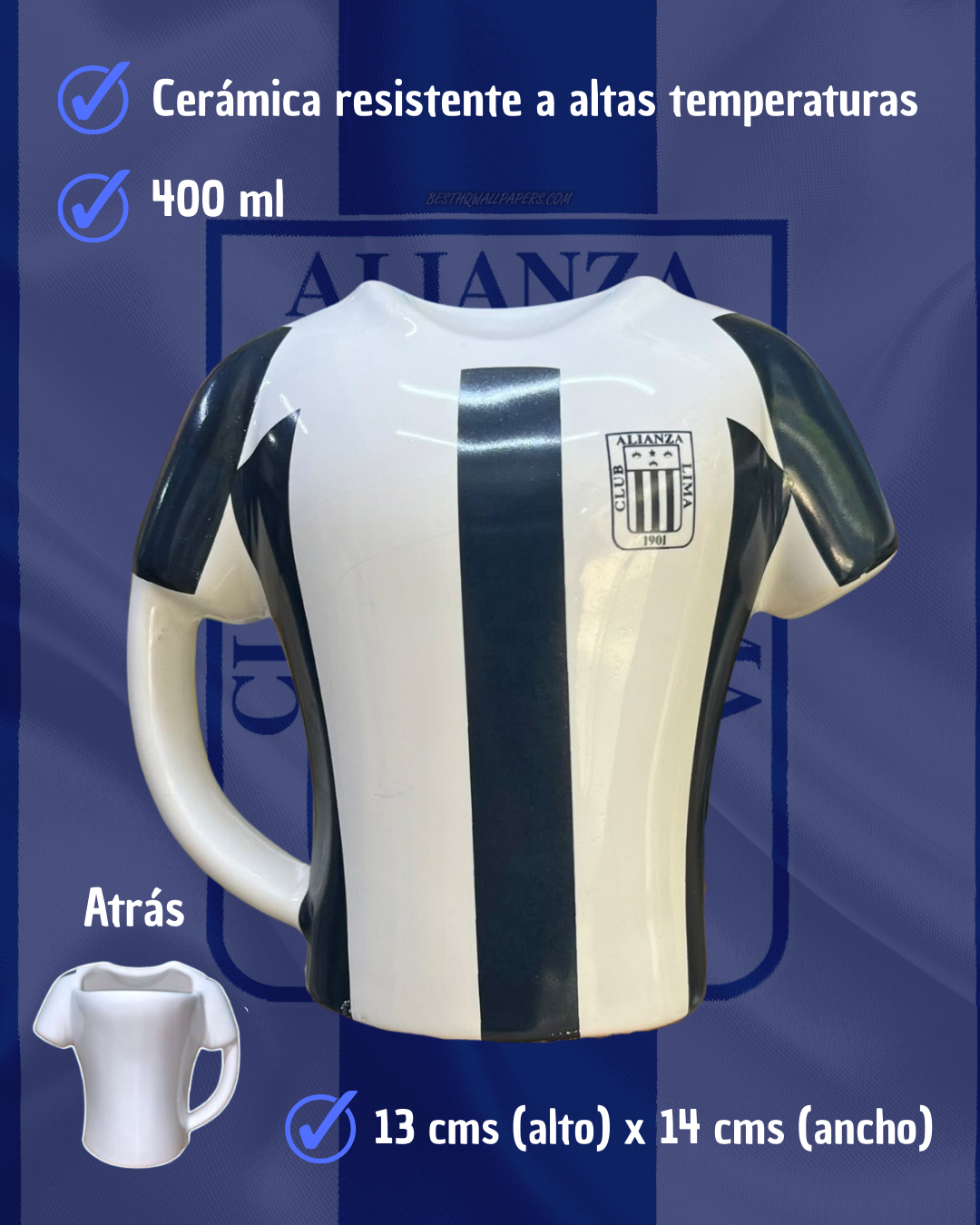 Taza Camiseta Alianza Lima 3D - Taza Alianza Lima - Taza Fútbol