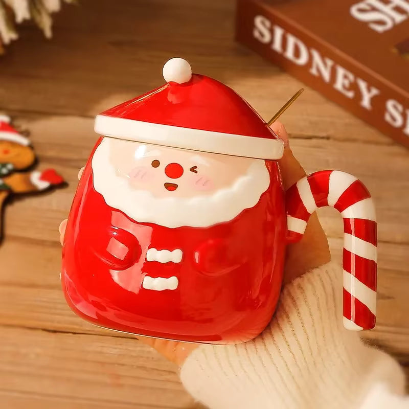 Taza Tierno Papá Noel con Tapa - Tazas Navideñas