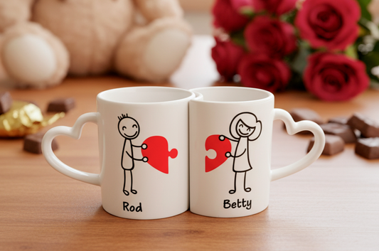 Set de Tazas Complementarias Personalizadas ❤️☕ - Tazas San Valentín 