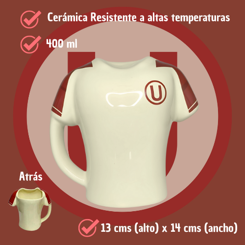 Taza Camiseta Universitario de Deportes 3D - Taza Universitario - Taza Fútbol 