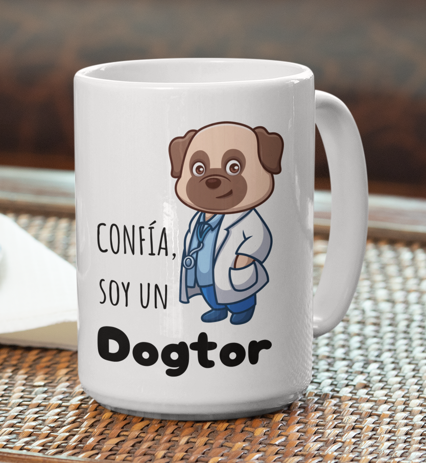 Taza Confía soy un Dogtor - Taza Personalizada para Veterinario