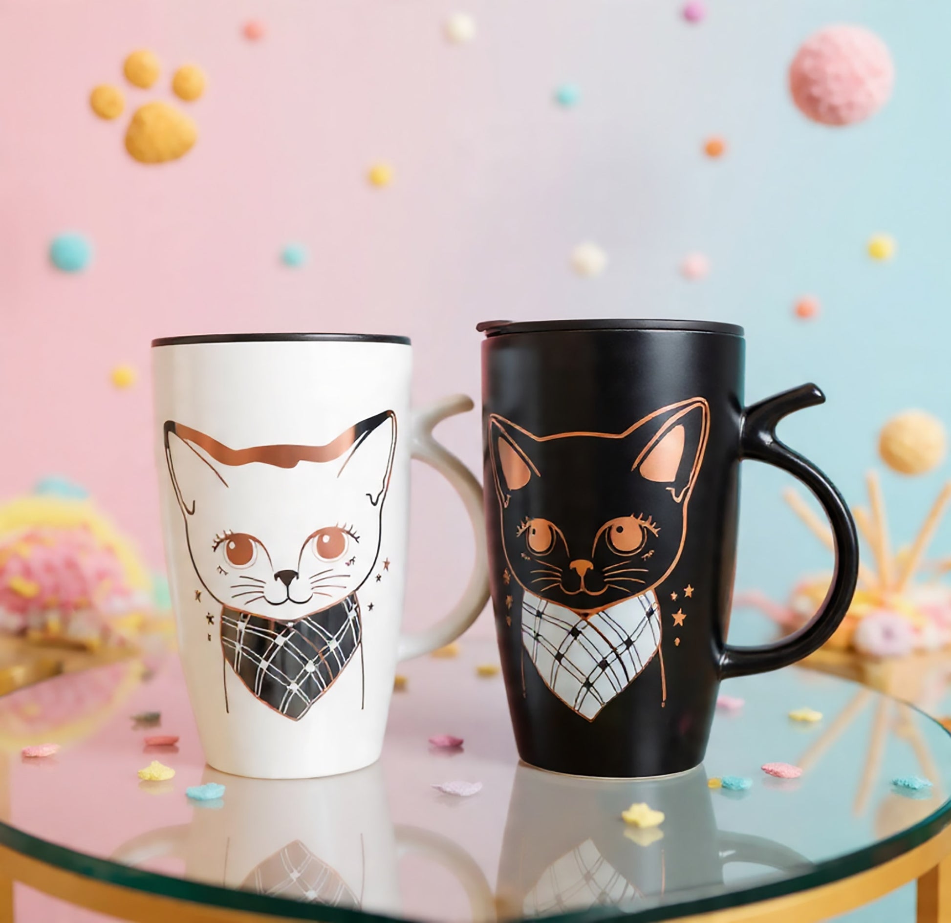 Taza Alta de Gatitos Chic - Taza Gatos