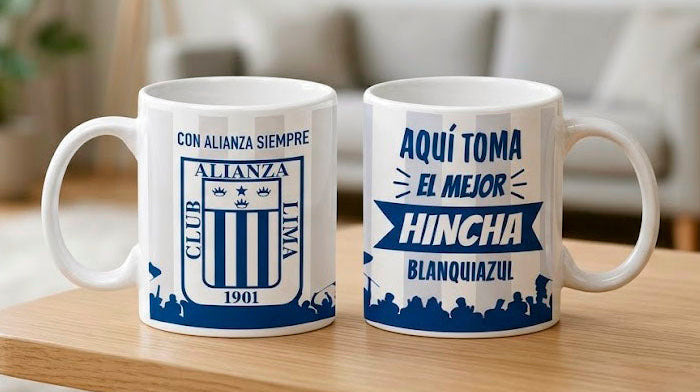 Taza Aquí Toma el Mejor Hincha Blanquiazul | Taza Alianza Lima - Taza Blanca 11oz