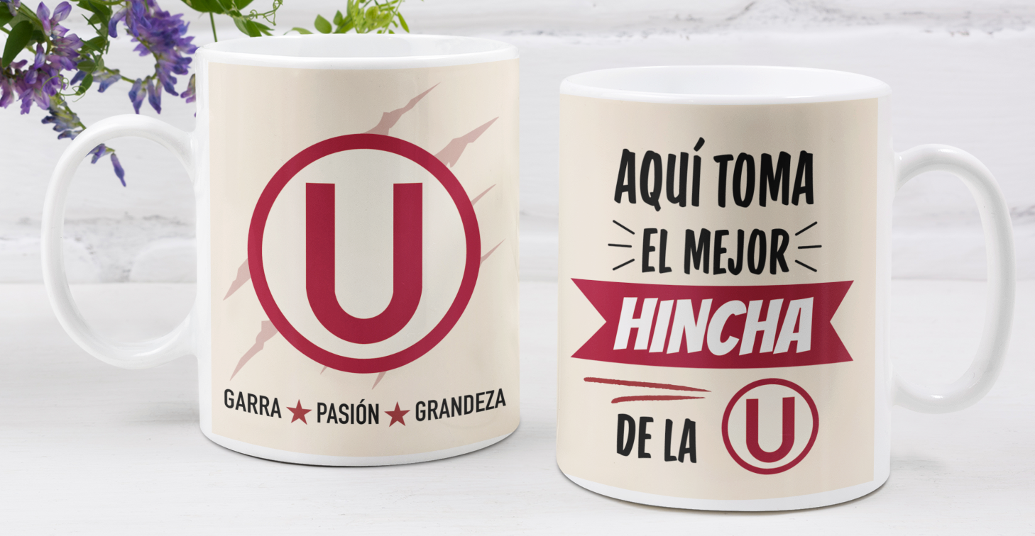 Taza Aquí toma el mejor hincha de la U - Taza Blanca 11 oz - Taza de Fútbol - Tazas Día del Padre - Tazas para Papá (2)