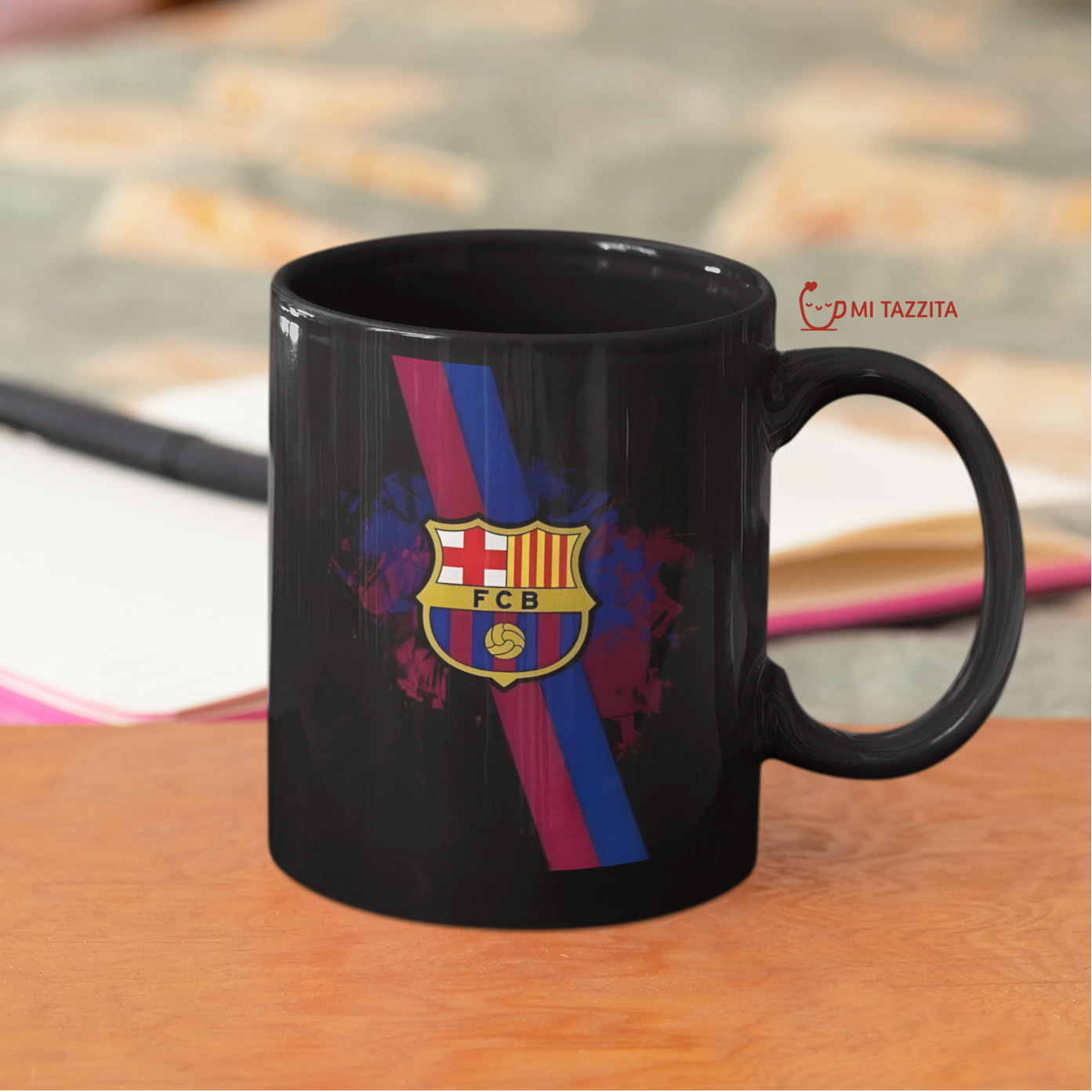 Taza Barcelona | Tazas del Barcelona - Taza Negra de 11 oz 