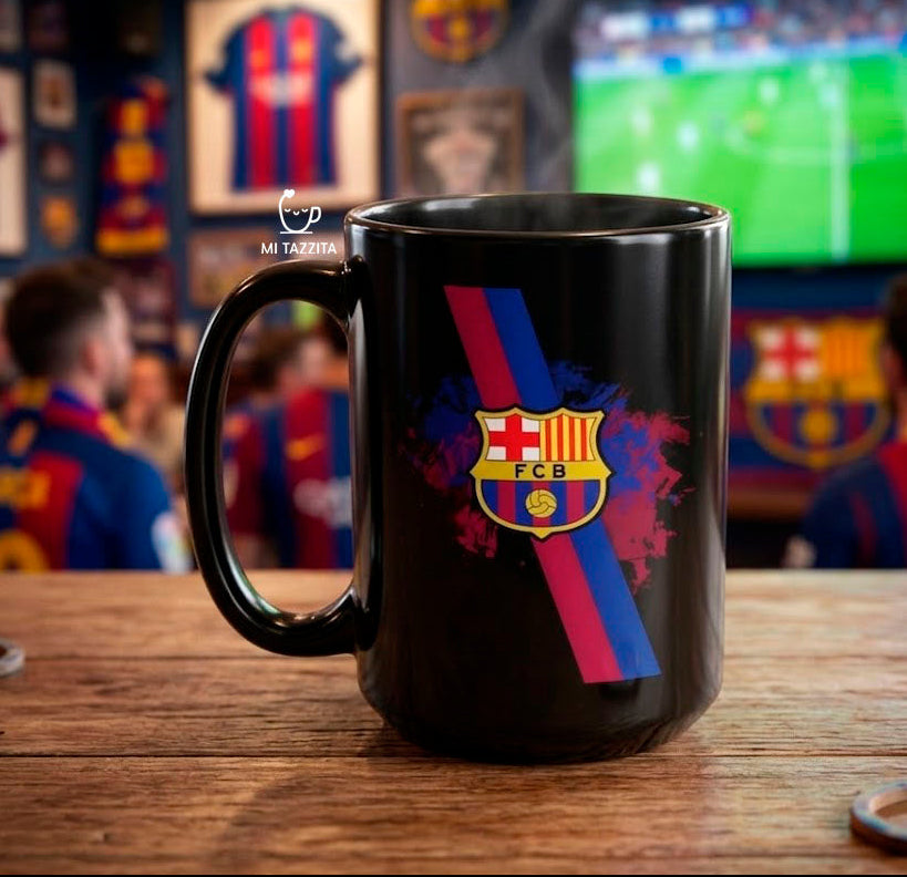 Taza Barcelona | Tazas del Barcelona - Taza Negra de 15 oz 