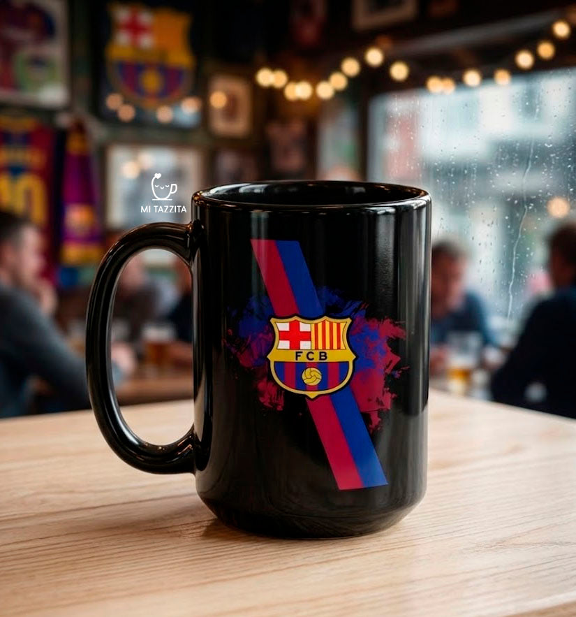 Taza Barcelona | Tazas del Barcelona - Taza Negra de 15 oz.