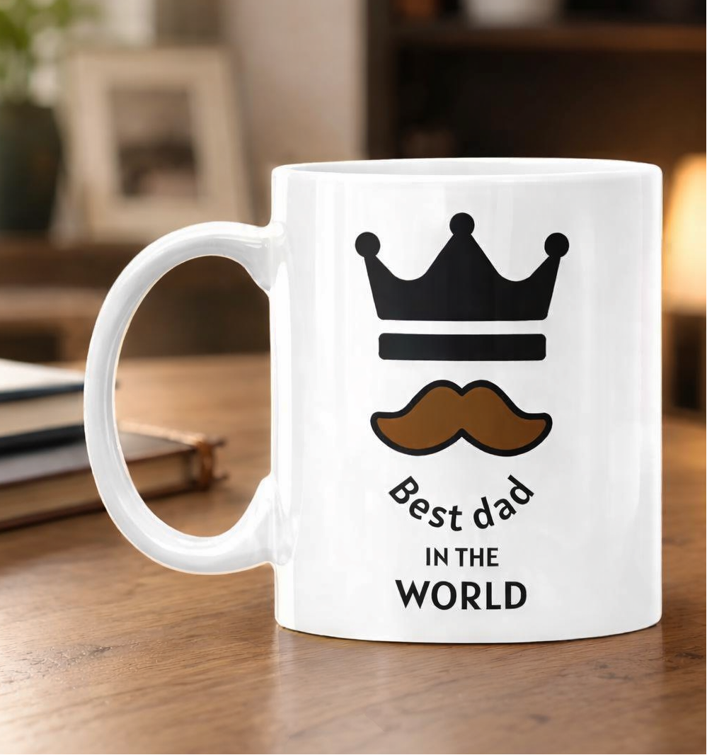 Taza Best Dad in the World | Tazas para Papá | Taza Blanca de 11 oz