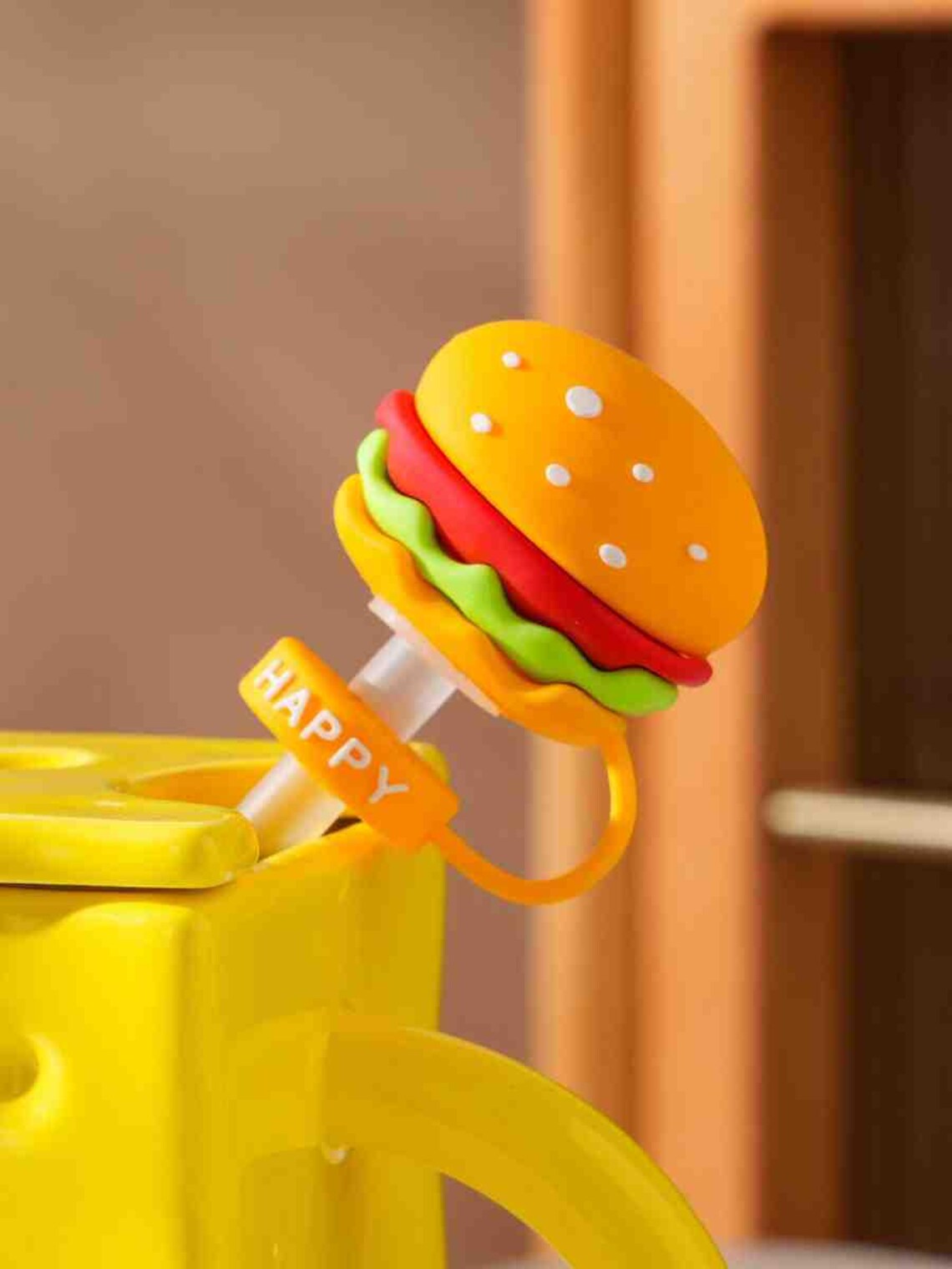 Taza Bob Esponja con Tapa y Sorbete | Tazas Bob Esponja