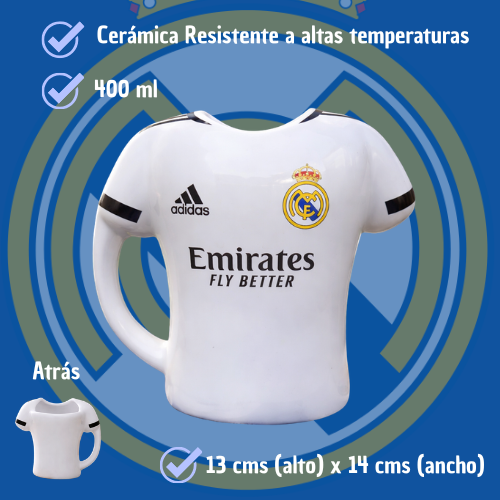 Taza Camiseta 3D Real Madrid | Tazas del Real Madrid