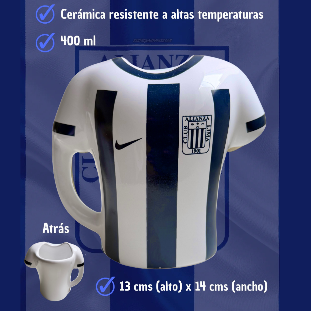 Taza Camiseta Alianza Lima 3D - Taza Alianza Lima - Taza Fútbol