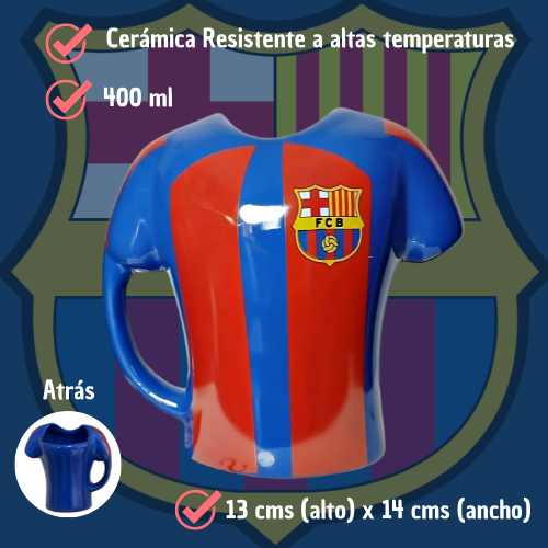 Taza Camiseta Barcelona 3D - Taza FC Barcelona Barça - Taza Fútbol 