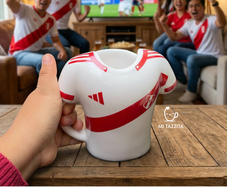 Taza Camiseta Peruana en 3D | Tazas de Fútbol