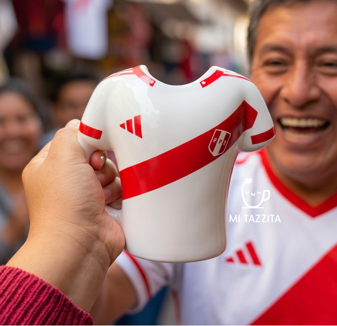 Taza Camiseta Peruana en 3D | Tazas de Fútbol