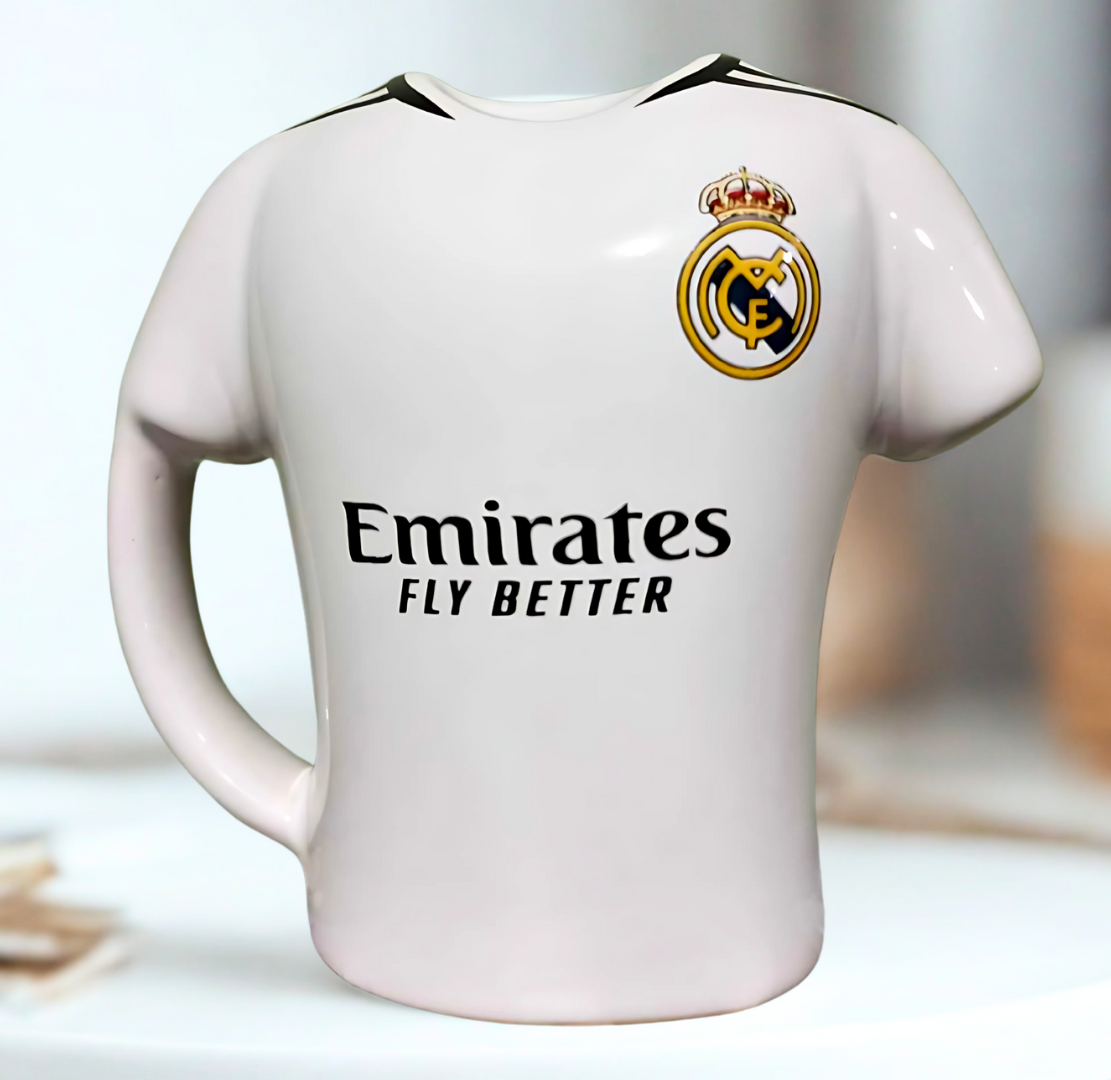 Taza Camiseta Real Madrid en 3D - Tazas Real Madrid CF - Taza Fútbol 