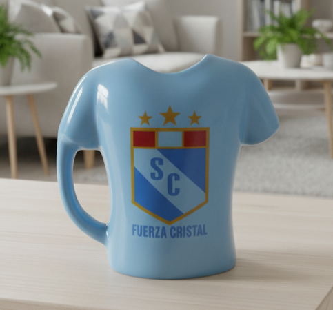 Taza Camiseta Sporting Cristal en 3D - Tazas Sporting Cristal - Taza Fútbol 