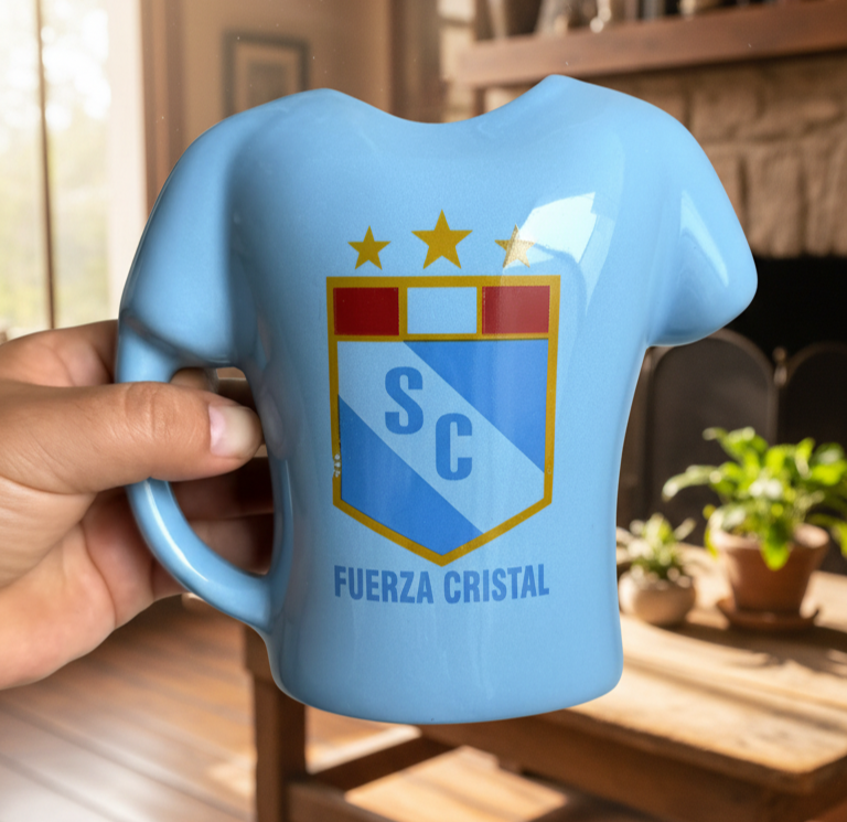 Taza Camiseta Sporting Cristal en 3D - Tazas Sporting Cristal - Taza Fútbol 