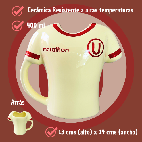Taza Camiseta Universitario de Deportes 3D - Taza Universitario - Taza Fútbol 