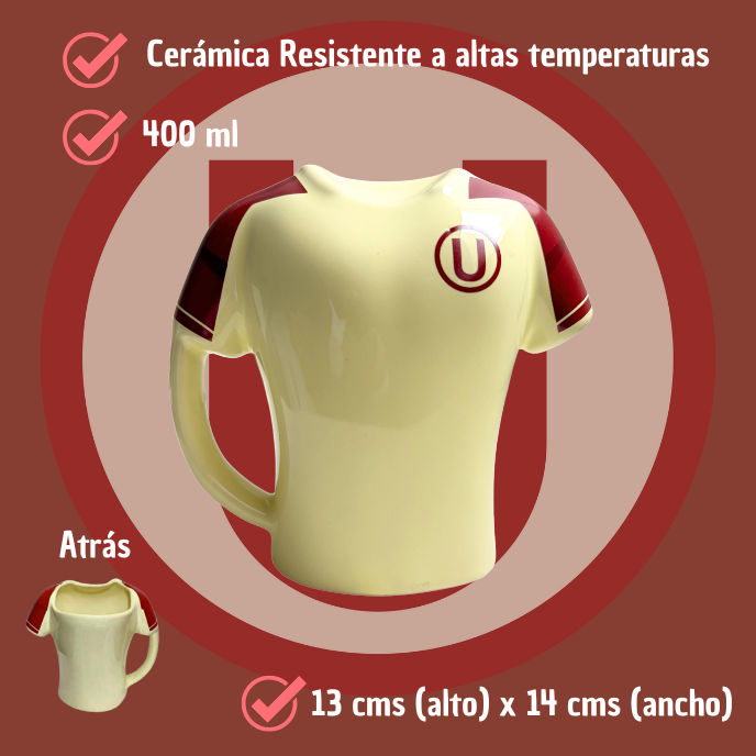 Taza Camiseta Universitario de Deportes 3D - Taza Universitario - Taza Fútbol 