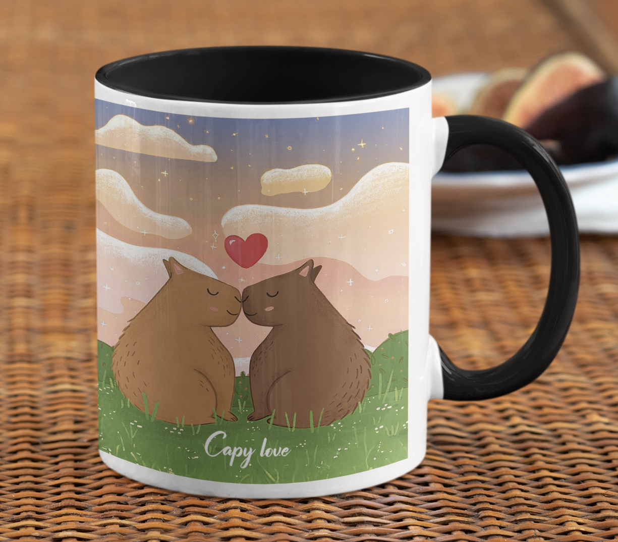 Taza Capy Love - Capibara para Enamorados - Taza San Valentín para Parejas