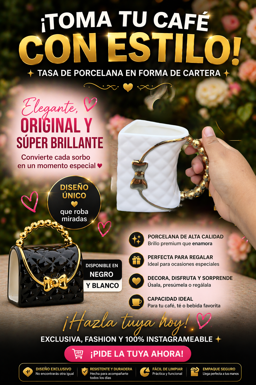Taza Cartera Elegante | Tazas para Ellas 