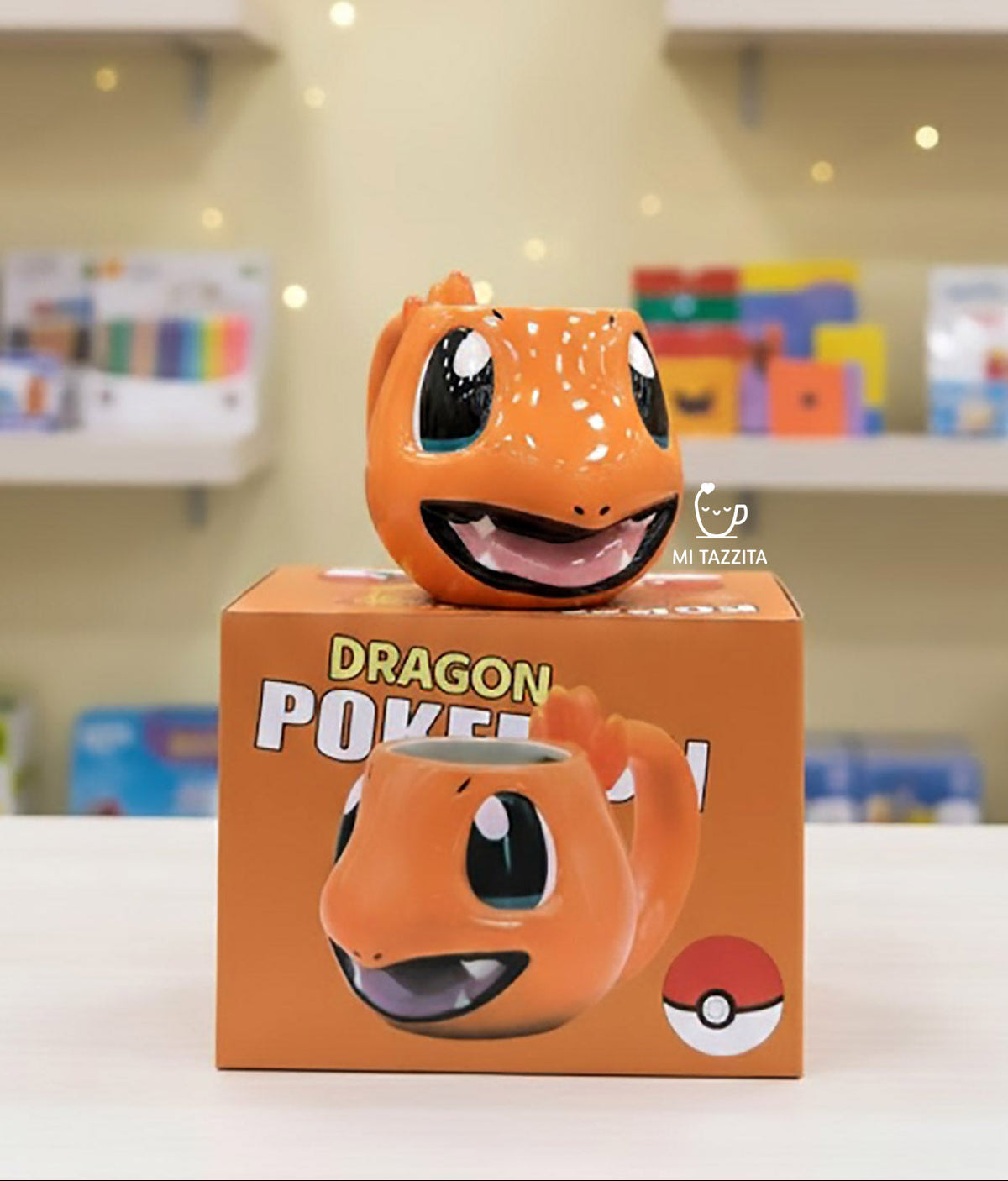 Taza Charmander con Fuego en 3D | Tazas Pokemón