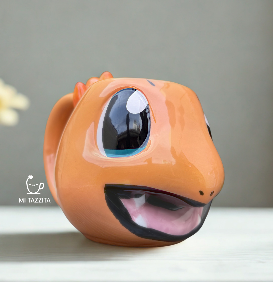 Taza Charmander con Fuego en 3D | Tazas Pokemón