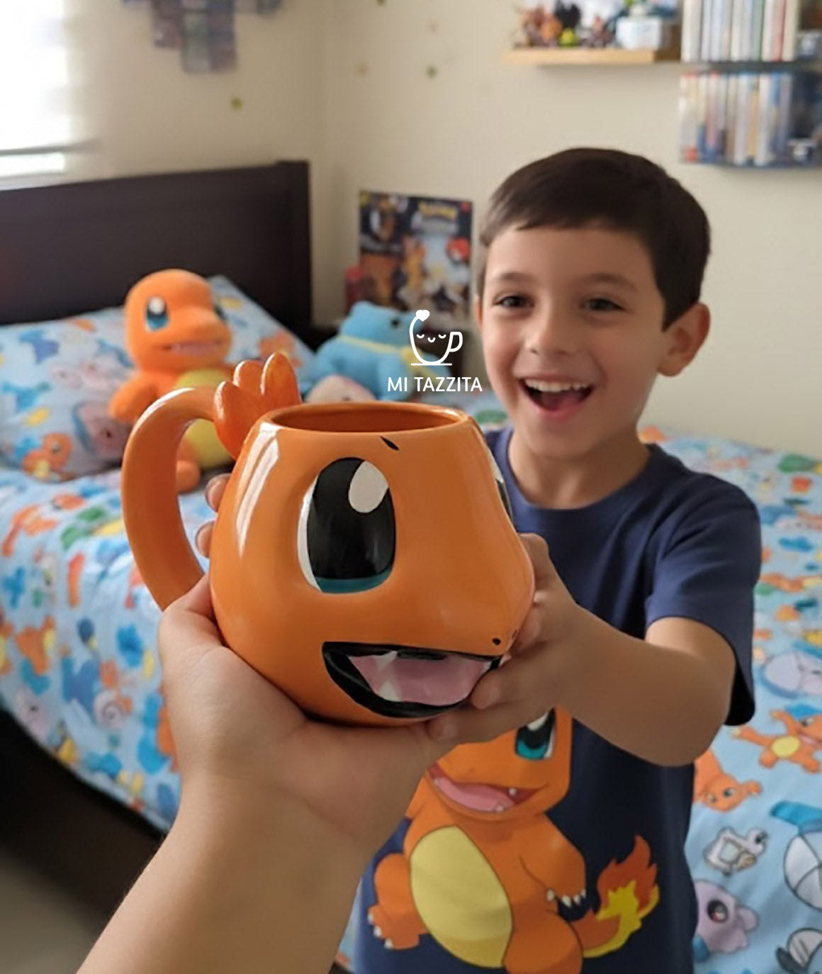 Taza Charmander con Fuego en 3D | Tazas Pokemón