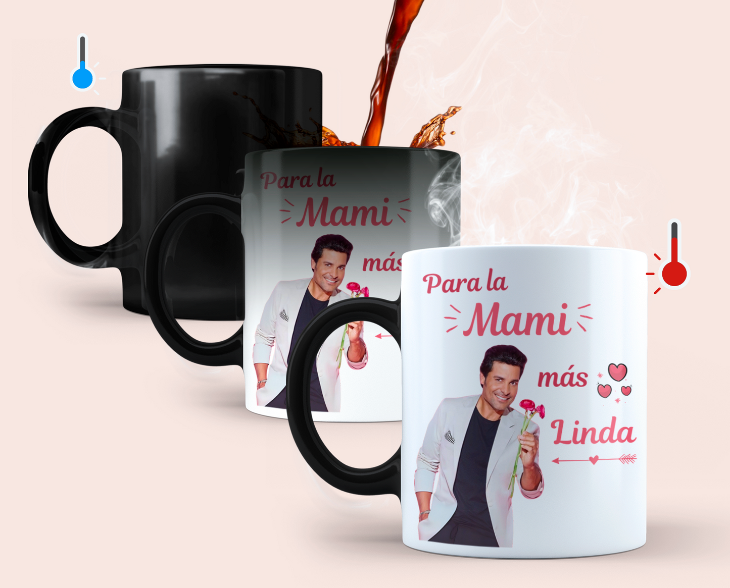 Taza Chayanne para la mami más linda  - Taza Mágica 11 oz- Taza Día de la Madre - Taza para Mamá