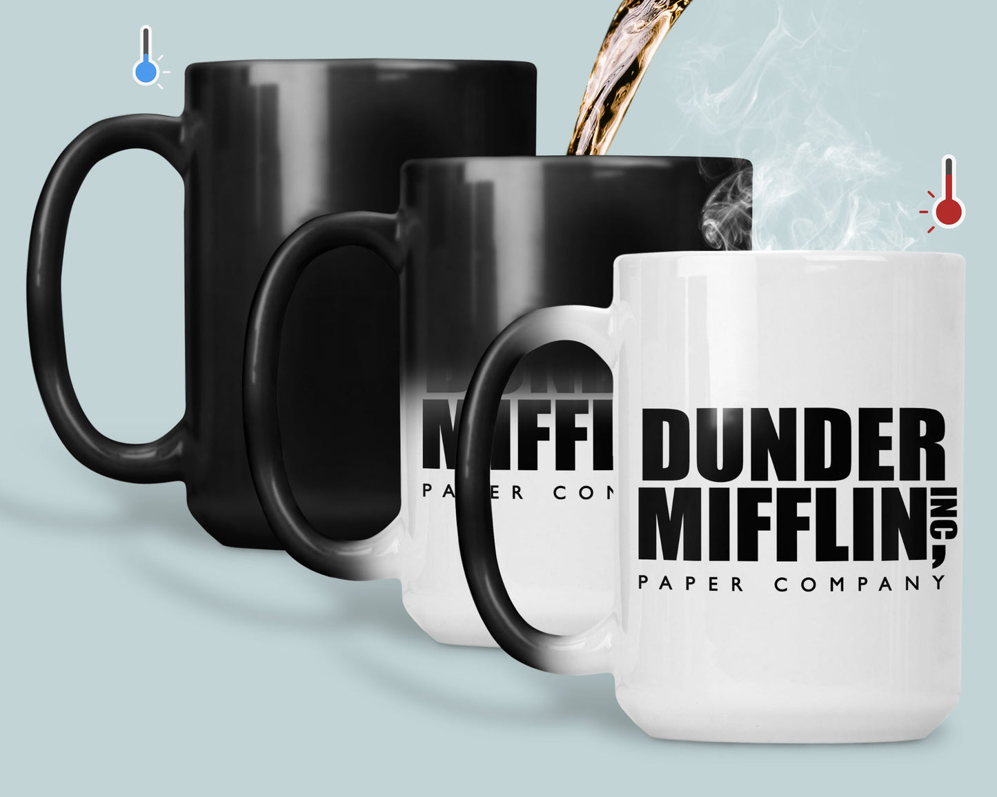 Taza Dunder Mifflin Paper Company - Taza Mágica 15 oz - Tazas The Office - Tazas de series