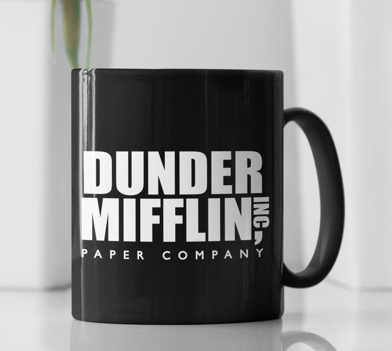 Taza Dunder Mifflin Paper Company - Taza Negra 11 oz - Tazas The Office - Tazas de series