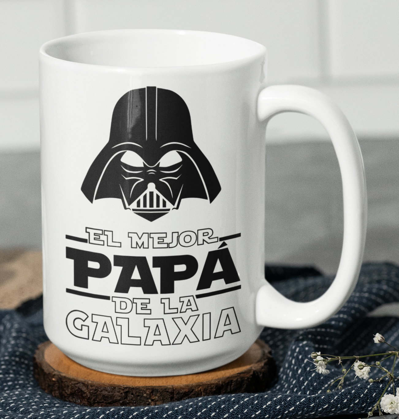 Taza El Mejor Papá de la Galaxia- Taza Blanca 15 oz -Tazas Día del Padre - Tazas para Papá