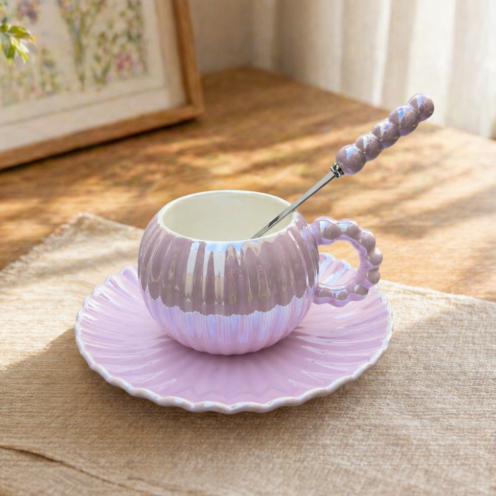 Taza Elegante Nácar Tornasolada | Tazas para Ellas 