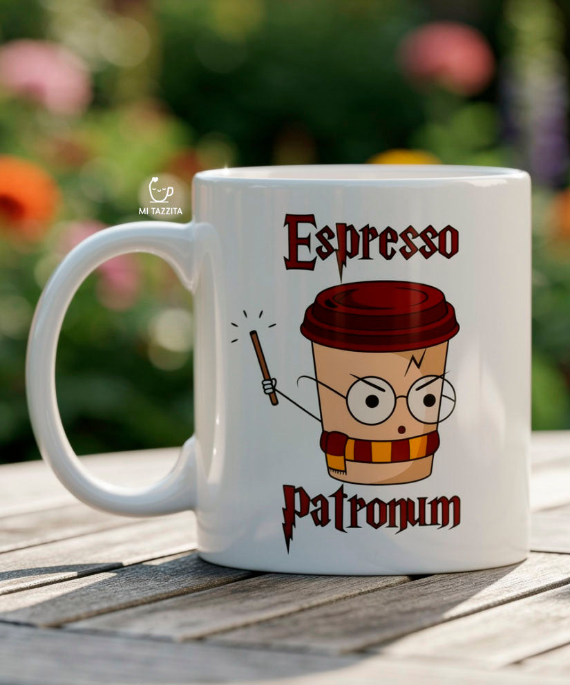 Taza Espresso Patronum | Tazas Harry Potter / Tazas Blancas de 11 oz. 