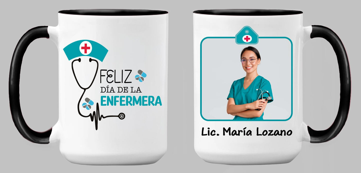 Feliz Día de la Enfermera en su Taza Personalizada