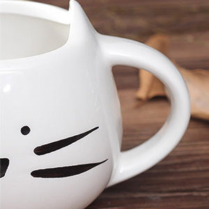 Taza Gatito con Orejitas 3D Blanco 